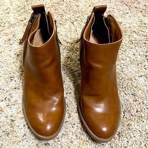 brown booties - size 7